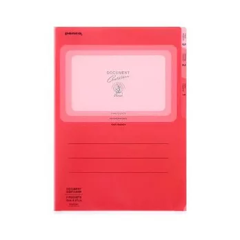 【HIGHTIDE】Penco單色三層資料夾(A4)(紅)