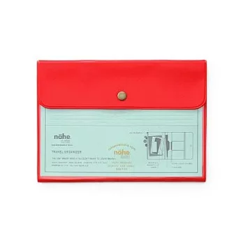 【HIGHTIDE】nahe旅行護照收納袋(紅)