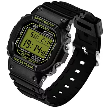 Watch-123 日系創意時尚學生潮款電子腕錶 (5色可選)黑金