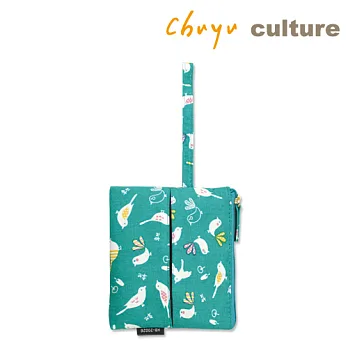 珠友 花布戀棉棉+面紙收納包B青