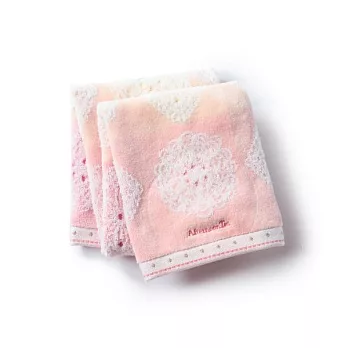 【Afternoon Tea】蕾絲繽紛洗臉巾 粉紅色