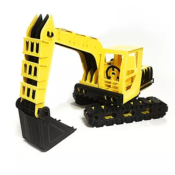 Papero紙風景 DIY迷你模型-挖土機(黃)/Excavator(Yellow)
