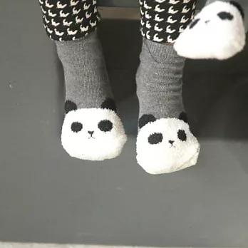 【韓國 MiniDressing】韓國製 彌之星兒童防滑短襪三件組｜彈性襪｜止滑襪｜童襪 /S迷糊 Panda