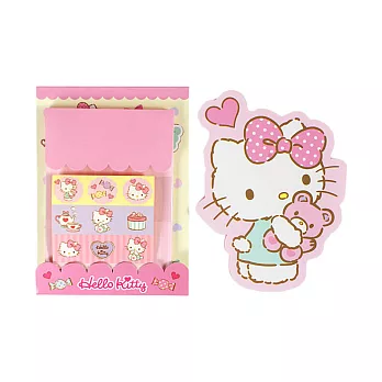 《Sanrio》HELLO KITTY迷你造型信紙組(居家緞帶)