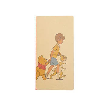 《sun-star》小熊維尼復古經典系列長型筆記本(行進)