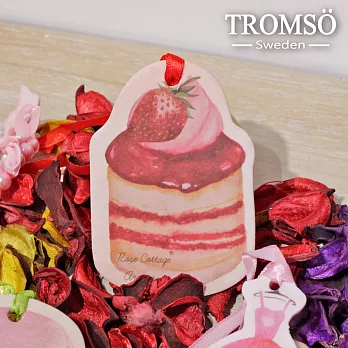 TROMSOx魅力法國-氛享巴黎吊繩香氛片-蛋糕-草莓(6入)