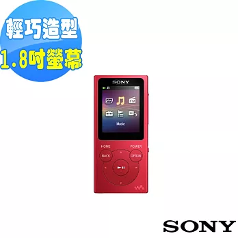 SONY Walkman 數位音樂播放器8GB NW-E394(新力公司貨) 送魔術毛巾(紅色)