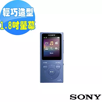 SONY Walkman 數位音樂播放器8GB NW-E394(新力公司貨) 送魔術毛巾(藍色)