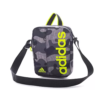 ADIDAS 防水小側背包 迷彩灰
