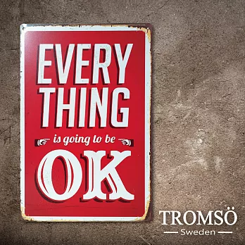 TROMSO紐約街頭廣告鐵牌-OK紅牌