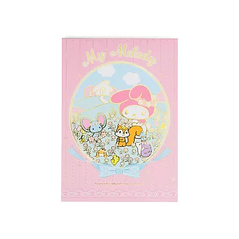 《Sanrio》美樂蒂40週年快樂紀念日系列B7便條本(花園好朋友)