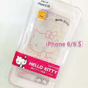 正版三麗鷗 Sanrio iPhone 6/6s 凱蒂貓 Kitty 正面玻璃保護貼 - 抱抱182抱抱