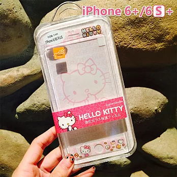 正版三麗鷗 Sanrio iPhone 6+/6s+ 凱蒂貓 Kitty 玻璃保護貼 - 點心190點心
