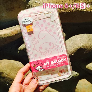正版三麗鷗 Sanrio iPhone 6+/6s+ 美樂蒂 Melody 玻璃保護貼 - 杯子蛋糕195杯子蛋糕