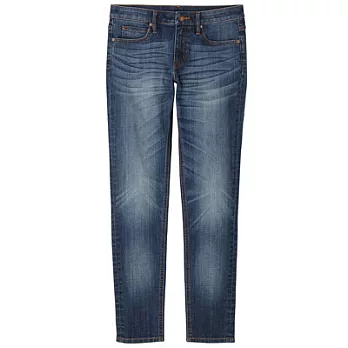 [MUJI無印良品]女有機棉混彈性丹寧窄版褲深藍23吋23深藍