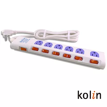 Kolin 7切6孔過載斷電延長線_KEX-EH3661