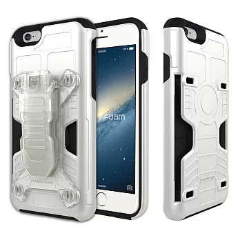 Phonefoam iPhone6/6s 4.7吋腰夾式插卡吸震保護殼(白)