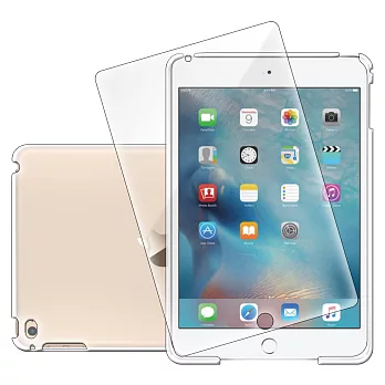 Apple iPad Mini4 透明水晶保護硬殼(贈保護貼)