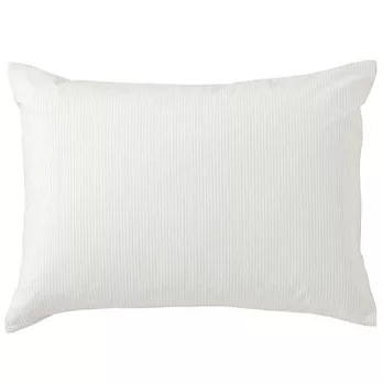 [MUJI無印良品]有機棉刺繡枕套/43/原色×灰色