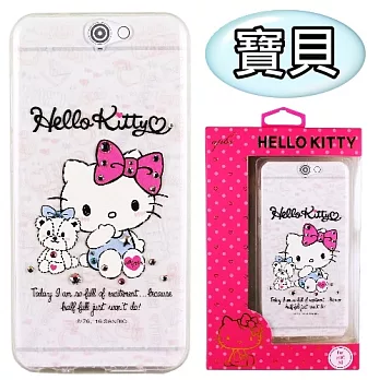 【Hello Kitty】HTC One A9 彩鑽透明保護軟套寶貝