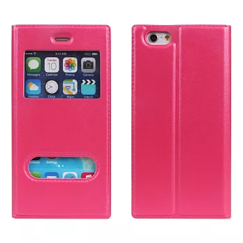 【BIEN】iPhone 6/6s 來電顯示隱磁可立皮套(紅)