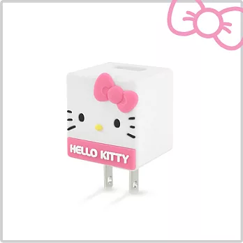 Hello Kitty 立體QQ 1A 輕巧USB充電器 KT-CR04P 櫻花粉櫻花粉