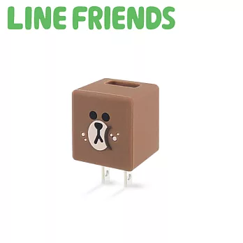 LINE FRIENDS 立體 QQ 1A 輕巧USB充電器- 貪吃熊大 (LN-CR04B)貪吃熊大