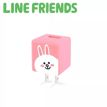 LINE FRIENDS 立體 QQ 1A 輕巧USB充電器- 甜美兔兔 (LN-CR04C)甜美兔兔