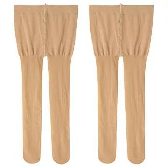 [MUJI無印良品]全支撐型20D絲襪2入組L~XL裸米色