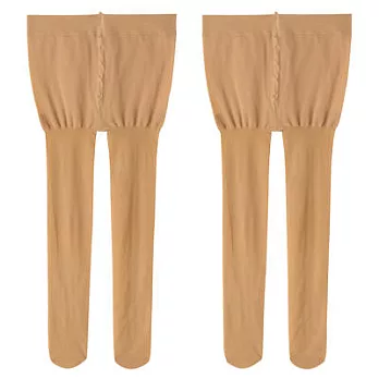 [MUJI無印良品]全支撐型20D絲襪2入組L~XL自然米