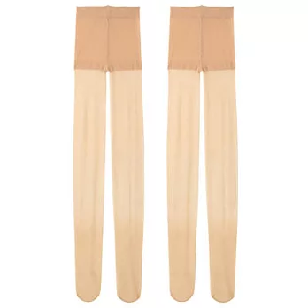 [MUJI無印良品]柔舒支撐型17D絲襪2入組L~XL淡米色