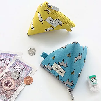 Livework JAM JAM森之旅防潑水三角零錢包-灰灰驢