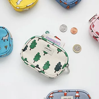 Livework JAM JAM森之旅防潑水票卡零錢包-樂活小樹