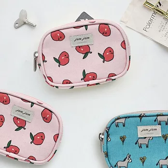 Livework JAM JAM森之旅防潑水票卡零錢包-山茶花