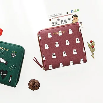 GMZ 頑皮鬼歡樂拉鍊短夾(S)V2-博根地紅