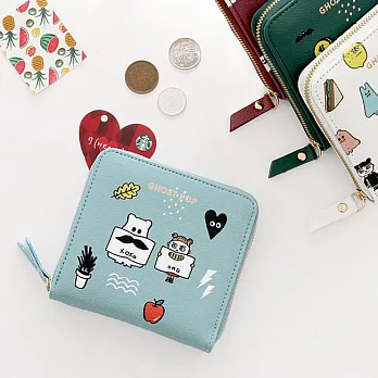 GMZ 頑皮鬼歡樂拉鍊短夾(S)V2-天空藍