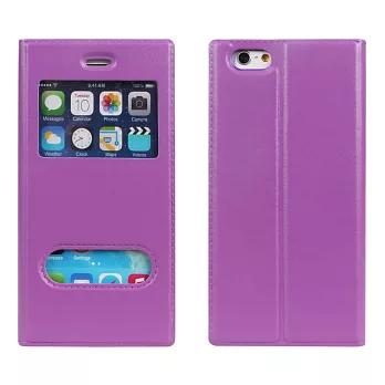 【BIEN】iPhone 6 Plus/6s Plus 來電顯示隱磁可立皮套(紫)