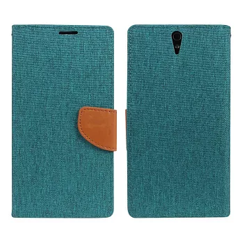 【BIEN】SONY Xperia C5 Ultra 牛仔撞色可立皮套(藏青)
