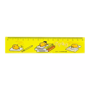 《Sanrio》蛋黃哥15cm塑膠直尺(學園生活)