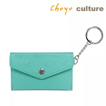 珠友 可扣式名片卡套/附鑰匙圈B青