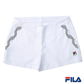 FILA女性網球抗UV短褲-5SHP-1009-WT-S純淨白