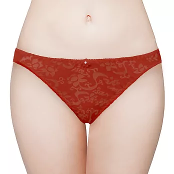[MIGER密格內衣]舒棉網紋中低腰三角褲-6622L-台灣製-L紅色