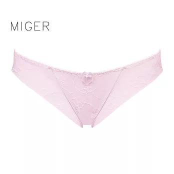[MIGER密格內衣]粉嫩花紋低腰三角內褲-8112p-台灣製-FREE粉紫色