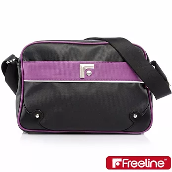 Freeline 經典款側背包FB13087BU-黑/紫