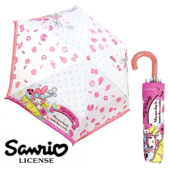 【日本進口正版】美樂蒂 甜甜糖果款 輕量型晴雨傘/折疊傘