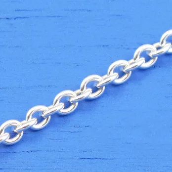 維克維娜 24吋純銀基本銀圈鍊。義大利925純銀單鍊