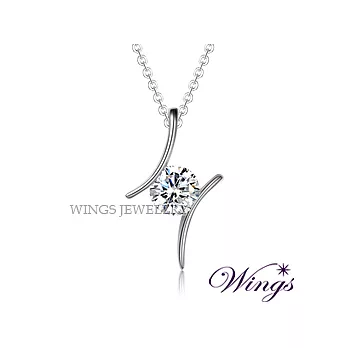 Wings 極光 八心八箭進口方晶鋯石項鍊