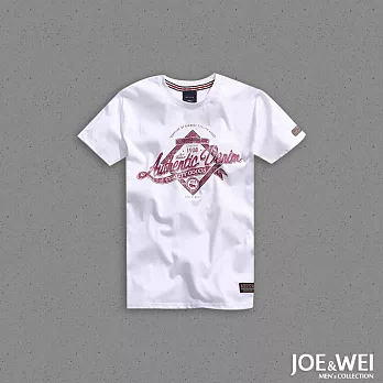【JOE & WEI】美式印字時裝短TEE(3色)-M-XL　XL白