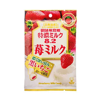 日本【UHA味覺糖】特濃8.2牛奶糖-草莓牛乳