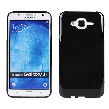 【BIEN】SAMSUNG J7 亮麗全彩軟質手機殼(黑)